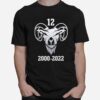 The Goat Retired No 12 2000 2022 Tom Brady T-Shirt