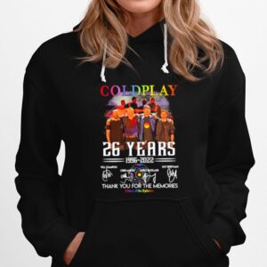 The Goldplay 26 Years 1996 2022 Thank You For The Memories Music Of The Spheres Hoodie