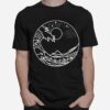 The Great Wave Off Kanagawa Minimal Line Art Nature Gift T-Shirt