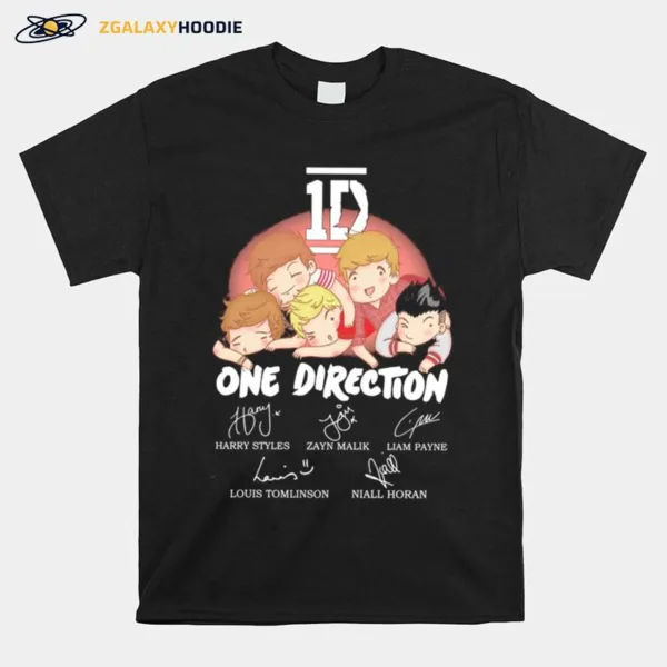 1D One Direction Chibi Signature Unisex T-Shirt