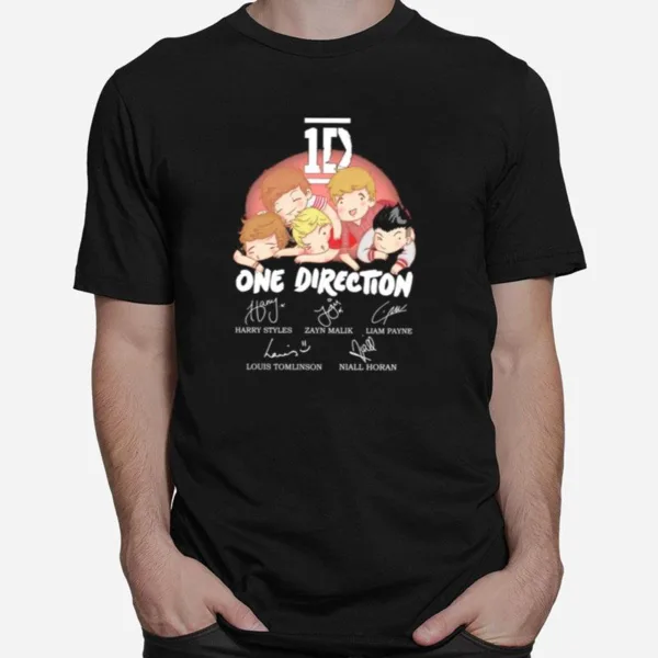 1D One Direction Chibi Signature Unisex T-Shirt