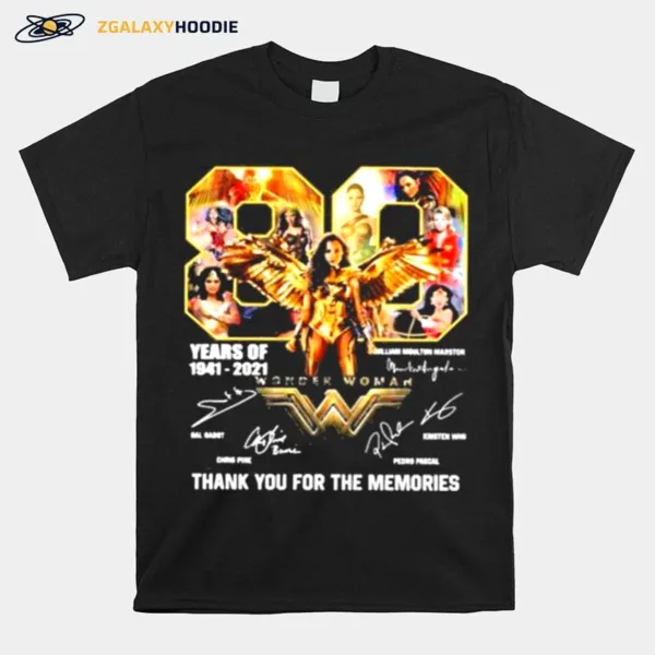 80 Years Of Wonder Woman Thank You For The Memories Unisex T-Shirt