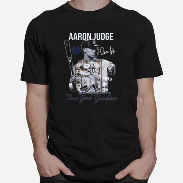 Aaron Judge 61 Hrs 4X All Star 2X Silver Slugger New York Yankees Signatures Unisex T-Shirt