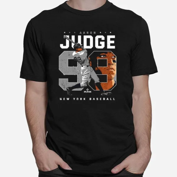 Aaron Judge Number 99 Portrait Baj New York Mlb Unisex T-Shirt