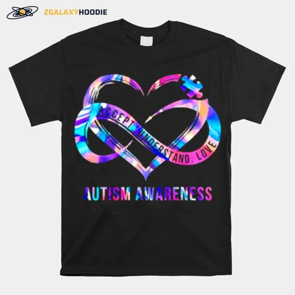 Accept Understand Love Autism Awareness Hologram Unisex T-Shirt