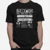 Advertising Executive Warning Sarcasm Inside Contents May Vary In Color 100 Organic Unisex T-Shirt