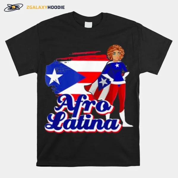 Afro Latina Puerto Rican Flag Unisex T-Shirt