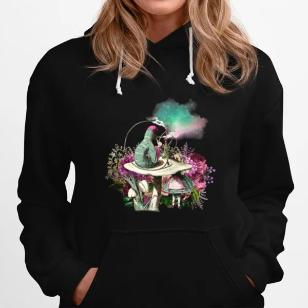 Alice In Wonderland And The Smoking Caterpillar Unisex T-Shirt