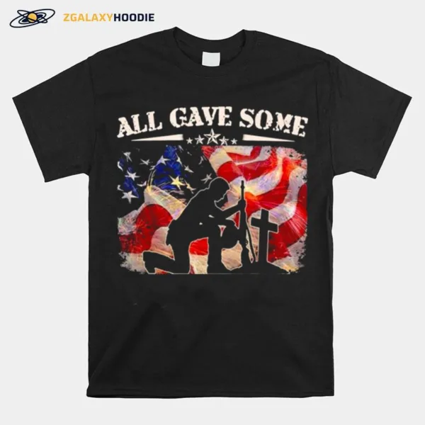 All Gave Some Some Gave All American Flag Cross Unisex T-Shirt