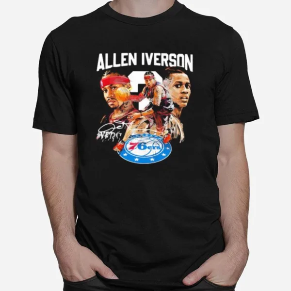 Allen Iverson Philadelphia 76Ers Basketball Player Signature Unisex T-Shirt