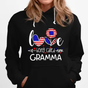 American Flag Flower Love Being Called Gramma Unisex T-Shirt