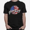 American Flag New Jersey Vintage Unisex T-Shirt