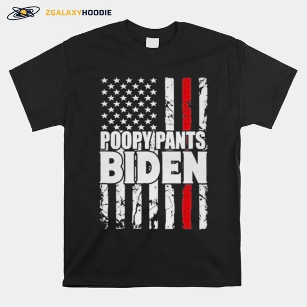 American Flag Poopypants Biden Unisex T-Shirt