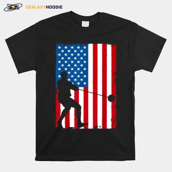 American Flag Vintage Sports Unisex T-Shirt