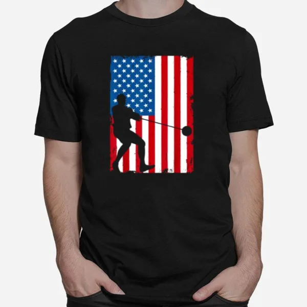 American Flag Vintage Sports Unisex T-Shirt