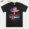 American Grown With Slovakian Roots Tree Flag Us Slovak Unisex T-Shirt