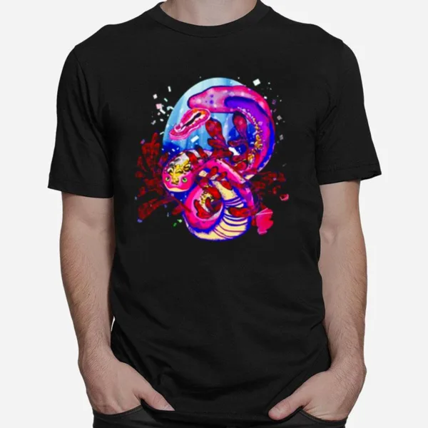 Anime Axolotl Dragon Pink Unisex T-Shirt