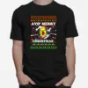 Avocado Snow Slide Merry Christmas Unisex T-Shirt