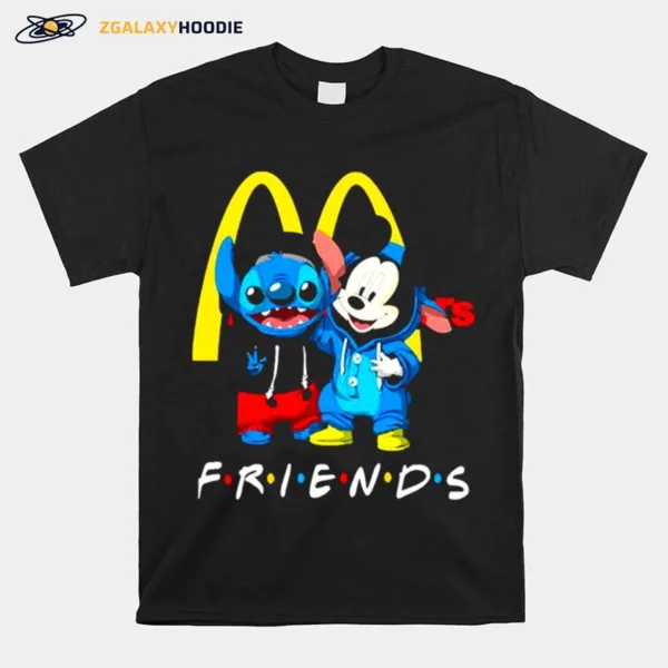 Baby Stitch And Mickey Mouse Mcdonalds Friends Unisex T-Shirt