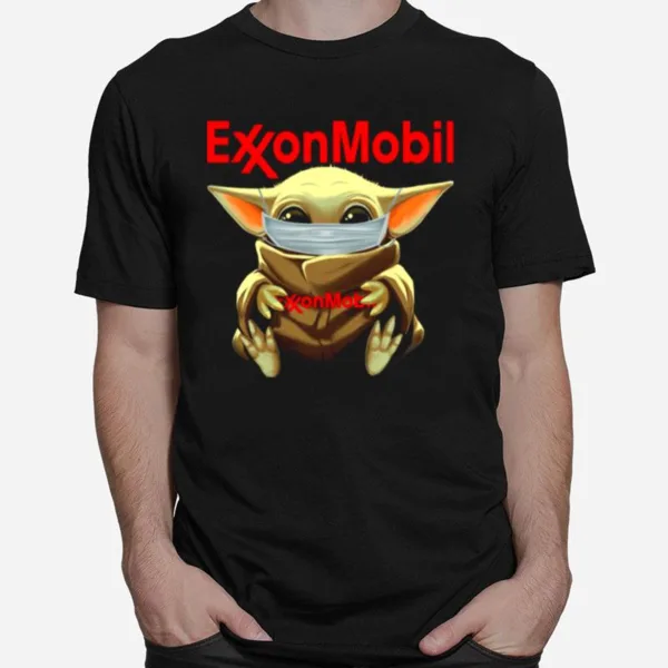 Baby Yoda Face Mask Hug Exxon Mobil I Cant Stay At Home Unisex T-Shirt