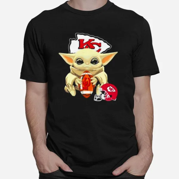 Baby Yoda Hug Kansas City Chiefs Unisex T-Shirt