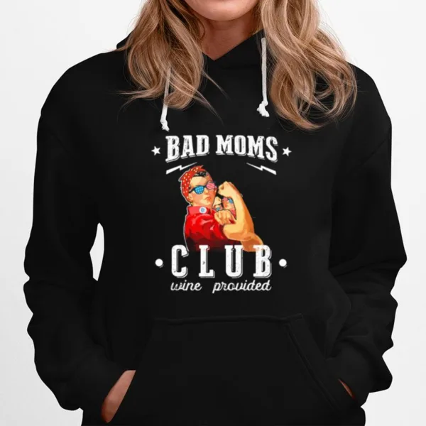 Bad Moms Club Wine Provided American Flag Unisex T-Shirt