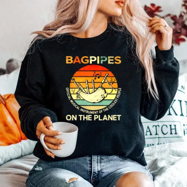 Bagpipes Official Musical Instrument Of The Coolest Est People On The Planet Vintage Unisex T-Shirt