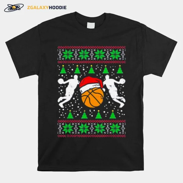 Basketball Sport Coach Player Ugly Christmas Unisex T-Shirt