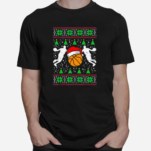 Basketball Sport Coach Player Ugly Christmas Unisex T-Shirt