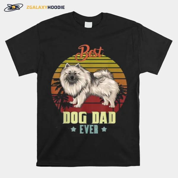 Best Dog Dad Ever Keeshond Vintage Unisex T-Shirt