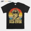 Best Yorkie Dad Ever Sunset Retro Unisex T-Shirt