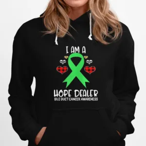 Bile Duct Cancer Awareness Ribbon I Am A Hope Dealer Leopard Unisex T-Shirt