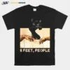 Black Cat 6 Feet People Unisex T-Shirt