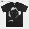 Black Cat Torn Cloth Unisex T-Shirt