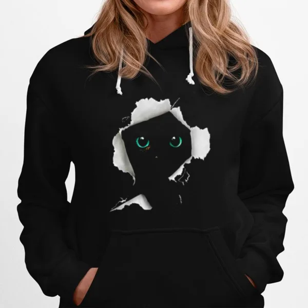 Black Cat Torn Cloth Unisex T-Shirt