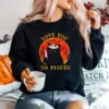 Black Cat With Knife Love You To Pieces Sunset Unisex T-Shirt