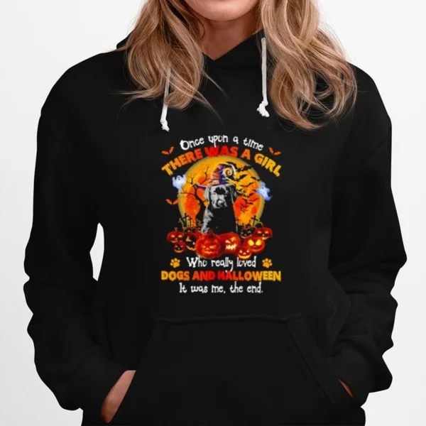 Black Labrador Pup Once Upon A Time There Was A Girl Who Really Loved Dogs And Halloween It Was Me The End Unisex T-Shirt