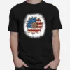 Bleached Sunflower American Flag Patriotic 4Th Of July Women T B09Zp2Nflt Unisex T-Shirt