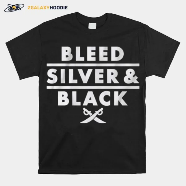 Bleed Silver And Black Las Vegas Raiders Unisex T-Shirt