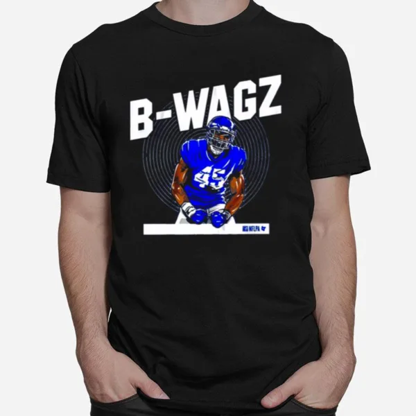 Blue And White Design Bobby Wagner Unisex T-Shirt