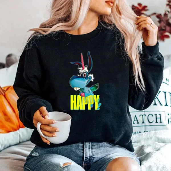 Blue Unicorn Is Happy Funny Movie Happy Netflix Unisex T-Shirt