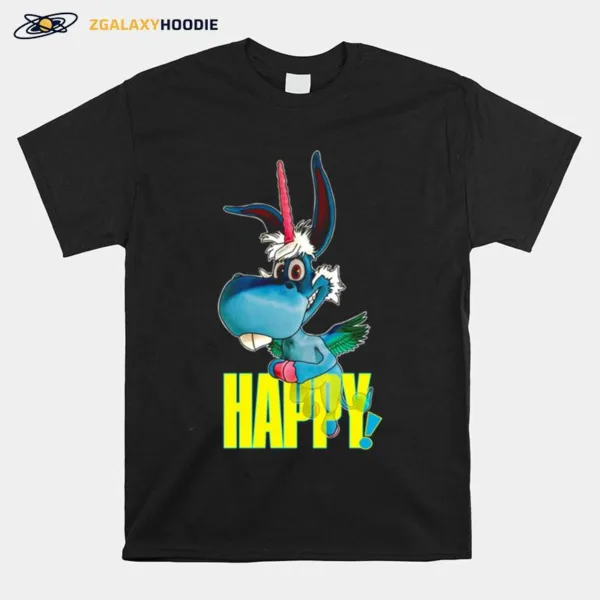 Blue Unicorn Is Happy Funny Movie Happy Netflix Unisex T-Shirt