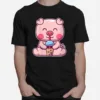 Boba Tea Pig Kawaii Japanese Anime Unisex T-Shirt