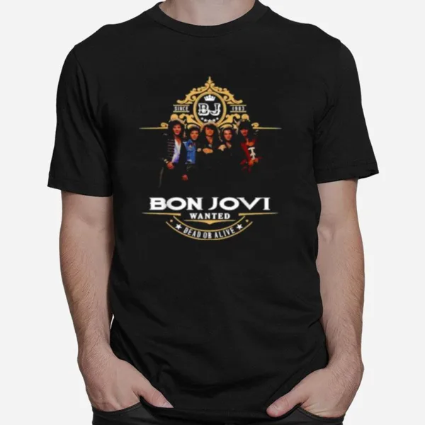 Bons Jovis Wanted Bead Or Alive 1983 Unisex T-Shirt