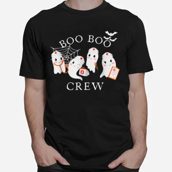 Boo Boo Crew Funny Nurse Halloween Cute Ghost Costume Unisex T-Shirt