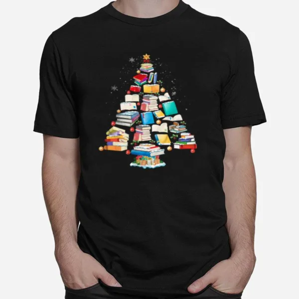 Books Christmas Tree Unisex T-Shirt