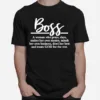 Boss A Woman Who Prays Slays Makes Her Own Money Minds Her Own Business Does Her Best And Trusts God For The Rest Unisex T-Shirt