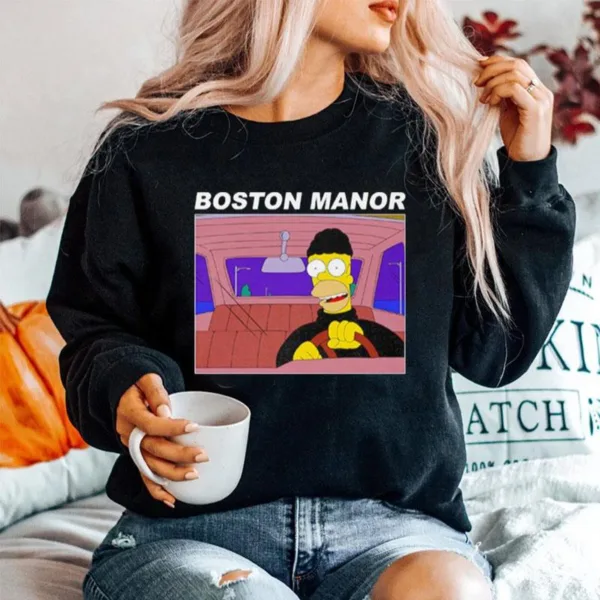 Boston Manor Homer Simpson Stealing Car Unisex Unisex T-Shirt