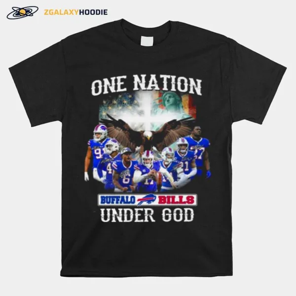 Buffalo Bills One Nation Under God Signatures Unisex T-Shirt