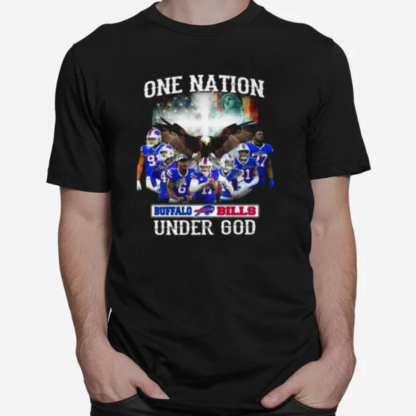 Buffalo Bills One Nation Under God Signatures Unisex T-Shirt